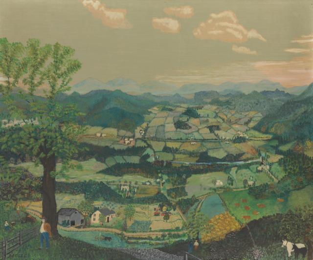 그랜드마 모세 캠브리지 계곡1942년 이전 합판에 유채 686×787×25cm 2024 시카고 아트 인스티튜트 신 소장품jpg