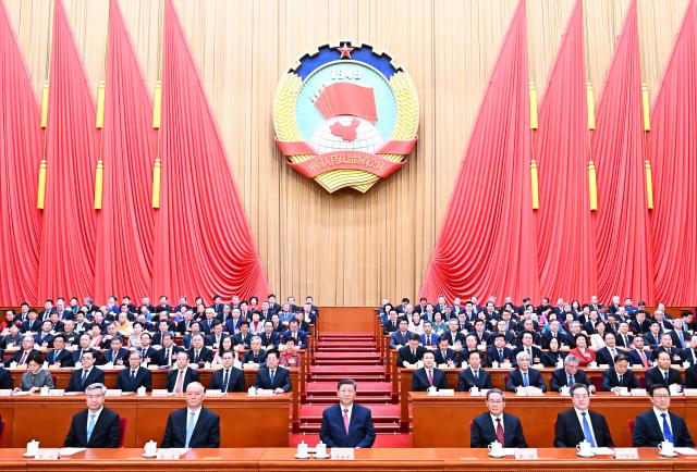 10일 시진핑 중국 국가주석을 비롯한 중국 지도부가 전국인민정치협상회의정협 폐막식에 참석했다 사진신화통신 