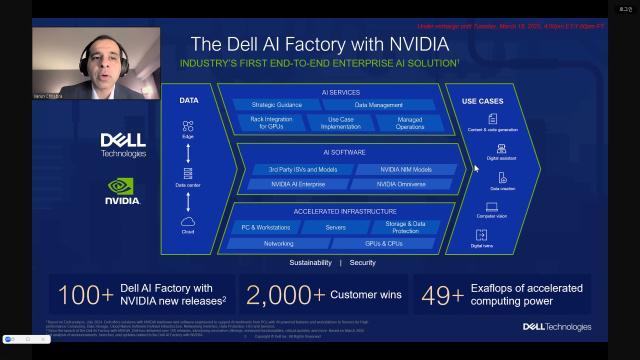 델테크놀로지스의 바룬 차브라Varun Chhabra 부사장이 델과 엔비디아의 협력에 대해 말하고 있다사진델테크놀로지스
