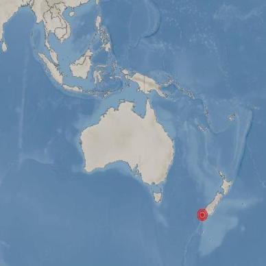 뉴질랜드 인버카길 해역서 규모 6.8 지진 발생