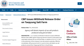 US halts imports from Korean salt farm over forced labor allegations