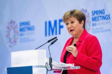 IMF 총재 세계 경제전망 눈에 띄게 하향…침체는 아냐