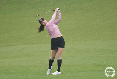 골프 명문대 출신 한진선, KLPGA 덕신EPC 선두…모교 근처라 편해