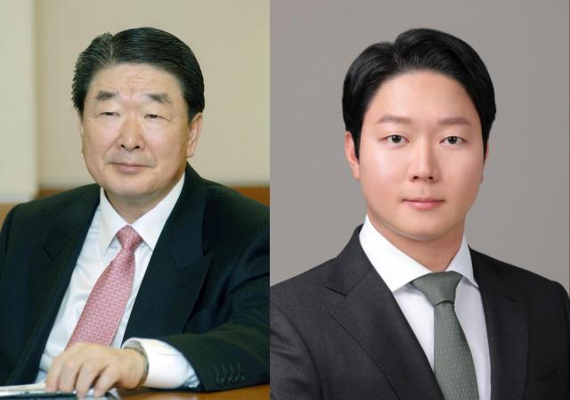 왼쪽부터 구본준 LX홀딩스 회장 구형모 LX MDI 사장 사진LX