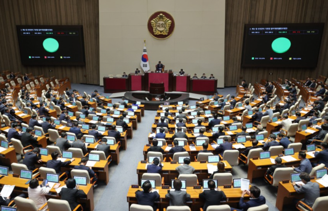 1일 국회에서 열린 본회의 모습 사진연합뉴스