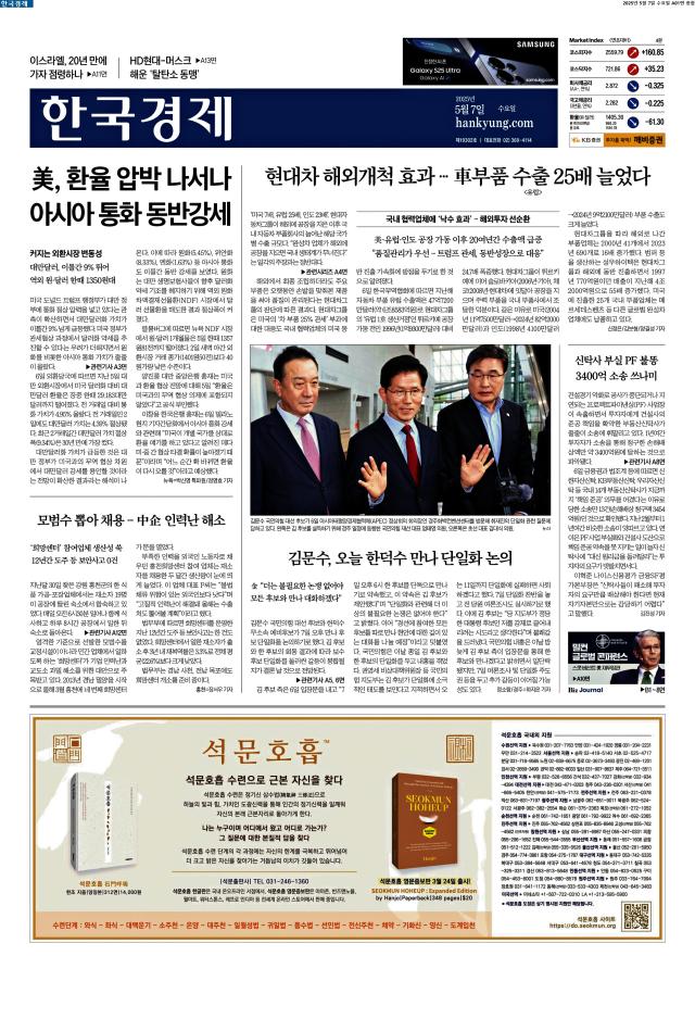 한국경제 1면