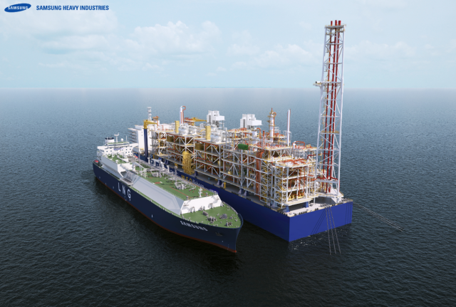 삼성중공업이 개발한 심해용 FLNG 표준모델 MLF-O 사진삼성중공업