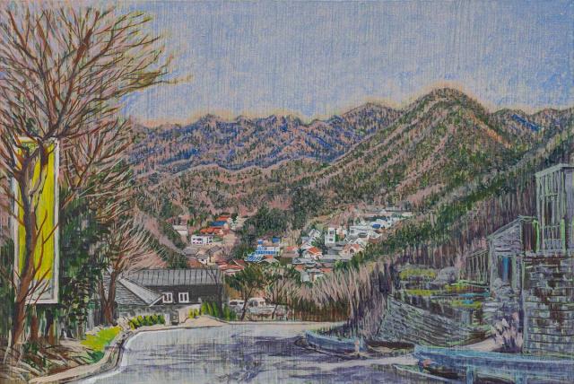민정기b 1949
〈벗고개〉
2024
Oil on canvas
61 x 903 cm
Courtesy of the artist and Kukje Gallery
사진 전병철
이미지 제공 국제갤러리