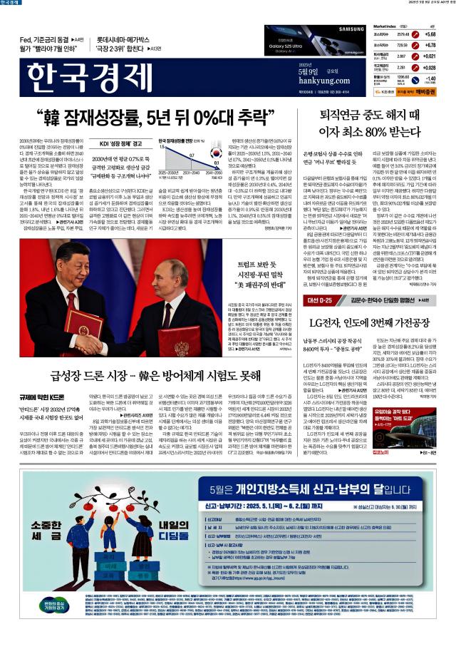 한국경제 1면