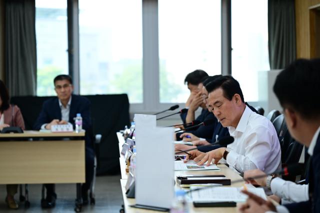 5월확대간부회의 및엑스포발굴보고회 모습사진논산시
