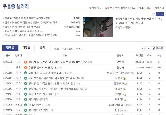 우울증 갤러리 사진디시인사이드