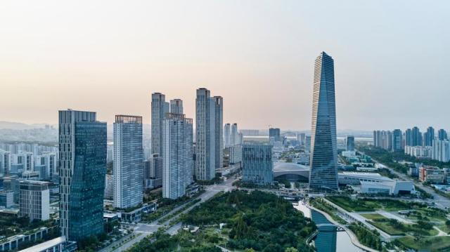 송도 신도시 내 한 아파트 밀집지역 전경사진게티이미지뱅크