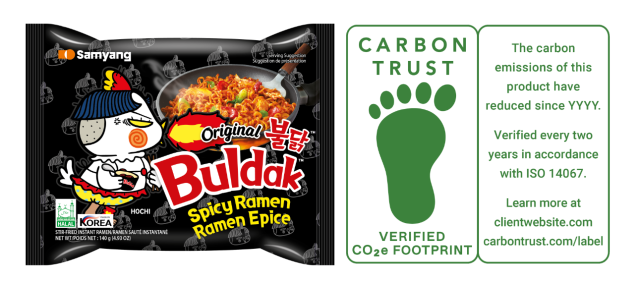 三養食品、プルダック炒め麺で「炭素削減認証」獲得