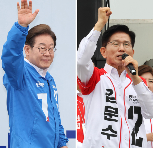 이재명 더불어민주당 대통령 후보좌 김문수 국민의힘 대통령 후보우 출처 연합뉴스