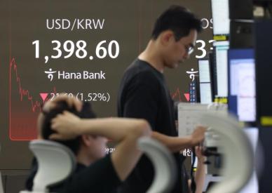 美 신용등급 강등에 약달러…환율 1390원대