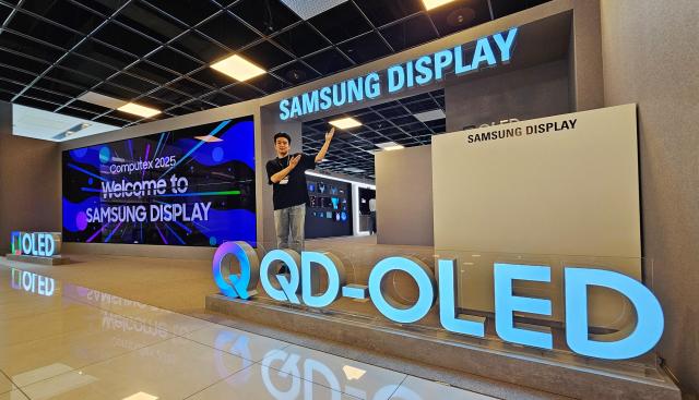 Samsung Displays booth at the Computex 2025 featuring a diverse portfolio of its OLED organic light-emitting diode products Courtesy of Samsung Display