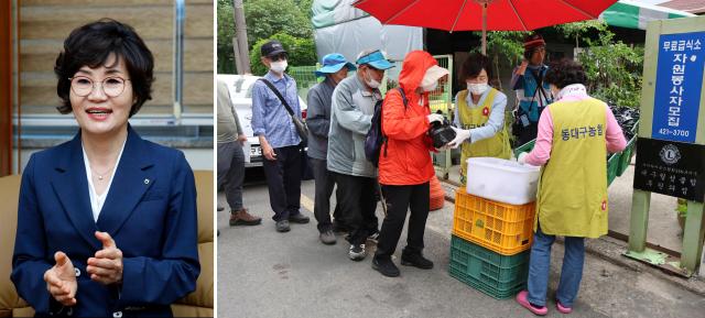동대구농협 주부대학동창회원은 무료급식소 관음사 불자의 집을 찾아 우수 농산물과 음식 재료로 만든 무료급식 도시락 봉사를 진행했다 사진동대구농협
