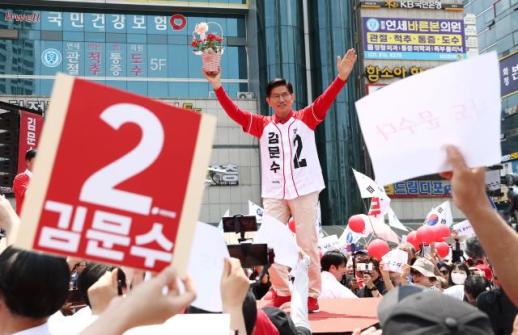 김문수, 고양시 유세 "GTX 삼송~수서 라인 개통할 것"