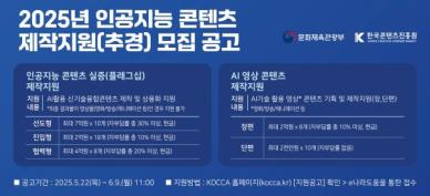 문체부 AI 콘텐츠 제작 추가 지원…추경 165억원 투입