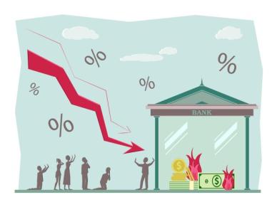 10년 만에 이자이익 꺾였다…은행권, 저금리 전환에 수익성 비상