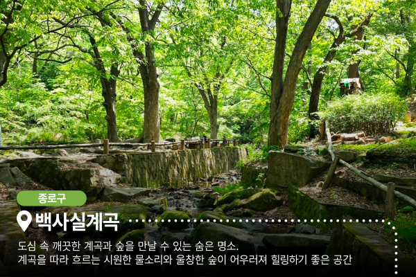서울 종로구 백사실계곡 사진서울시