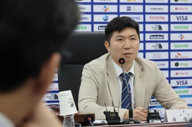 4월 22일 서울 송파구 올림픽회관에서 열린 제2차 대한체육회 이사회에서 유승민 대한체육회장이 발언하고 있다 사진연합뉴스