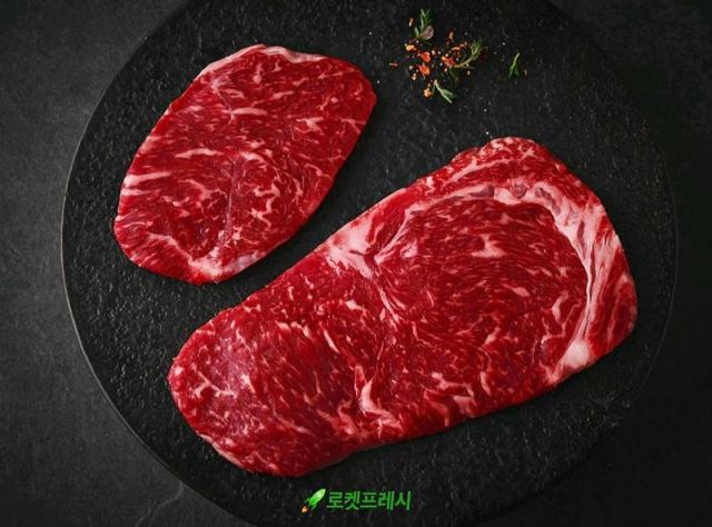 쿠팡 로켓프레시 숙성 한우 등심 모습 사진쿠팡