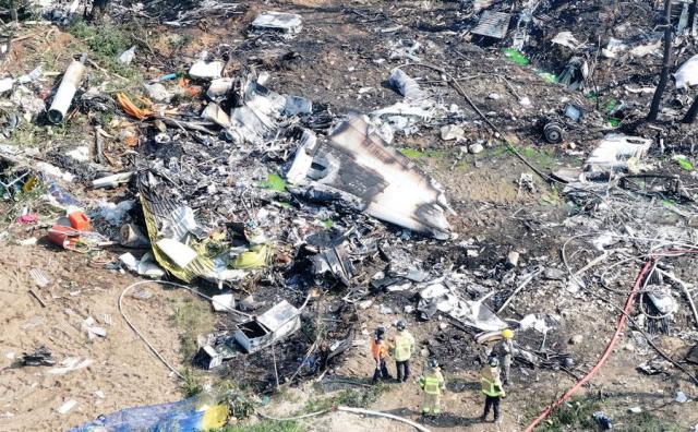 Two dead after Navy patrol plane crashes in Pohang shortly after takeoff