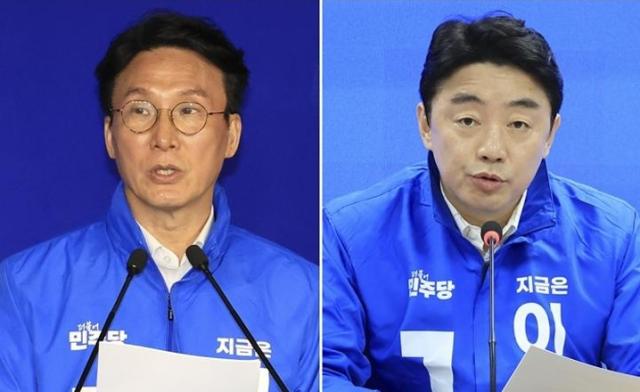 김민석 최고위원왼쪽 강훈식 의원 사진연합뉴스