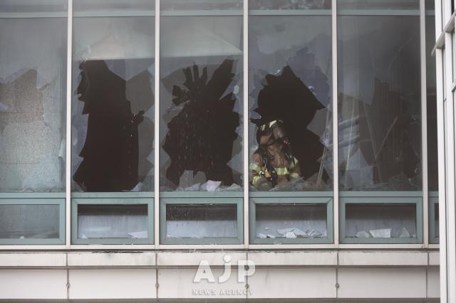 Fire breaks out at the Korean buddhist history and culture memorial hall at Jogyesa temple in Jongno Seoul on June 10 2025 AJP Han Jun-gu
