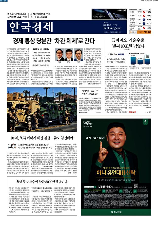 한국경제 1면