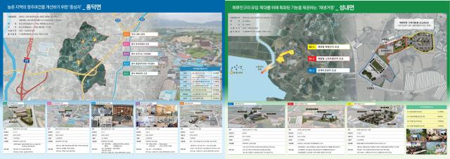 농촌중심지 활성화통합형 공모사업에 선정된 흥덕·성내면 사업추진도사진고창군