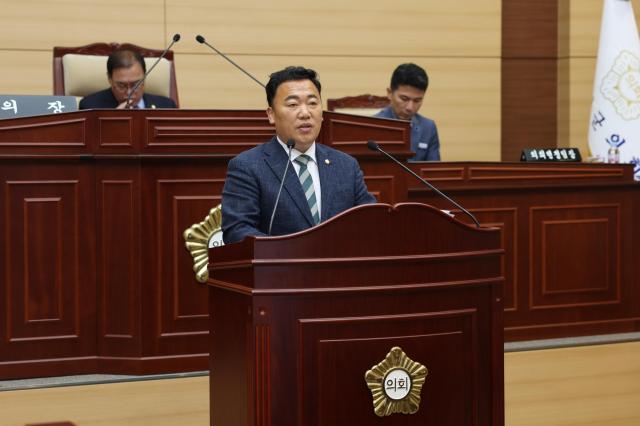 임용민 보성군의원이 제312회 제1차 정례회 본회의에서 5분 자유발언을 하고 있다 사진보성군의회