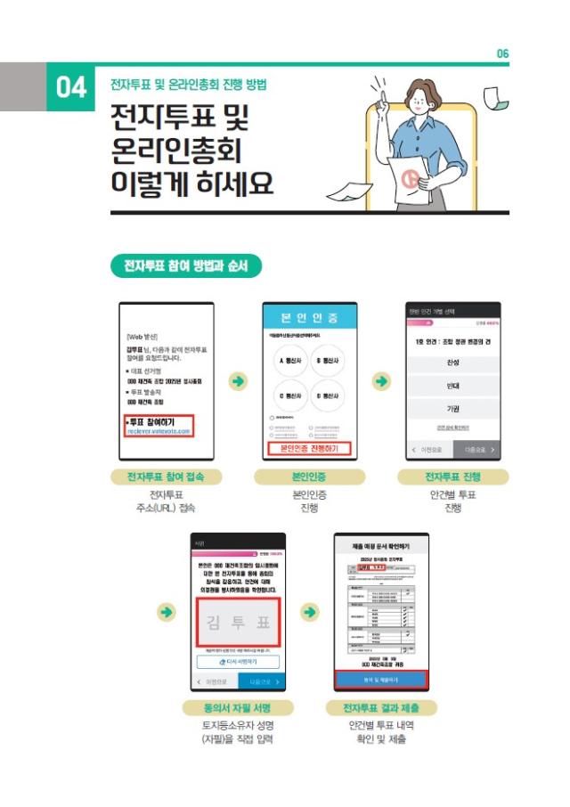 서울시가 배포한 ‘알기 쉬운 정비사업 전자투표·온라인총회 활용 안내서’ 중 일부 사진서울시