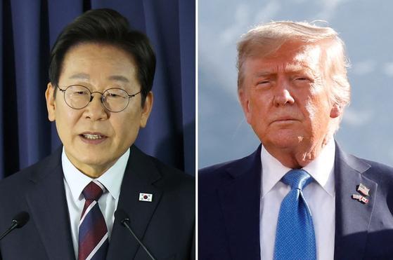 Tổng thống Hàn Quốc Lee Jae-myung trái - Tổng thống Mỹ Donald Trump phải ẢnhReuters-Yonhap News