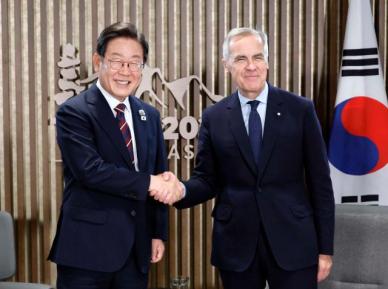 李대통령, 캐나다 총리와 정상회담…안보·방산 협력 심화해 나갈 것
