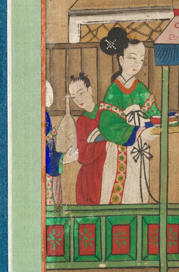 장황 직물에 가려져 있던 그림_보존처리 후 사진국가유산청