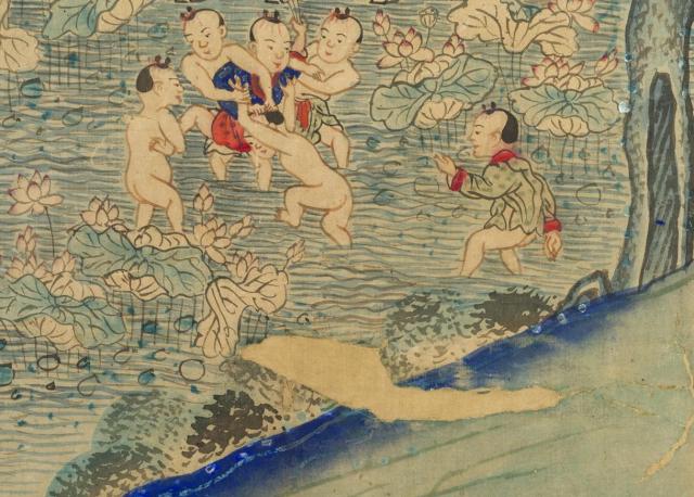 과거 덧칠한 녹색 인공안료 제거_보존처리 후 사진국가유산청