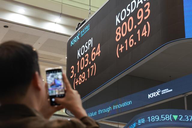 KOSPI暴涨3% 时隔3年9个月突破3100点大关