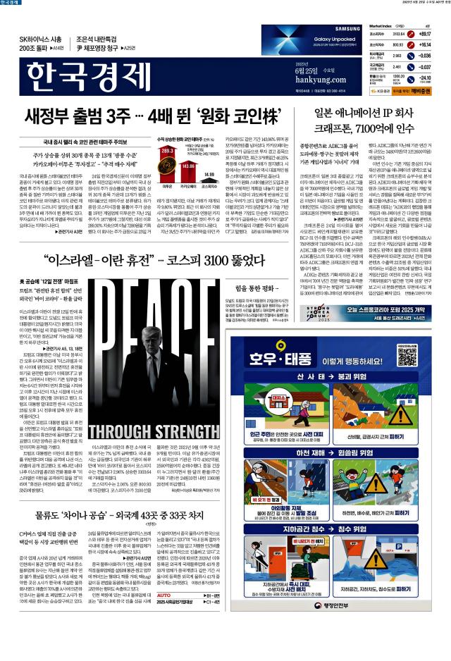 한국경제 1면