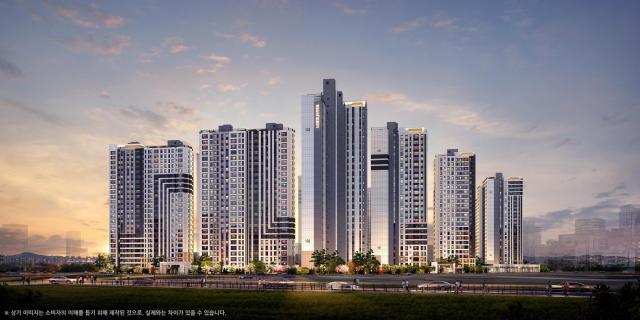 오퍼스 한강 스위첸 투시도 야경사진KCC건설