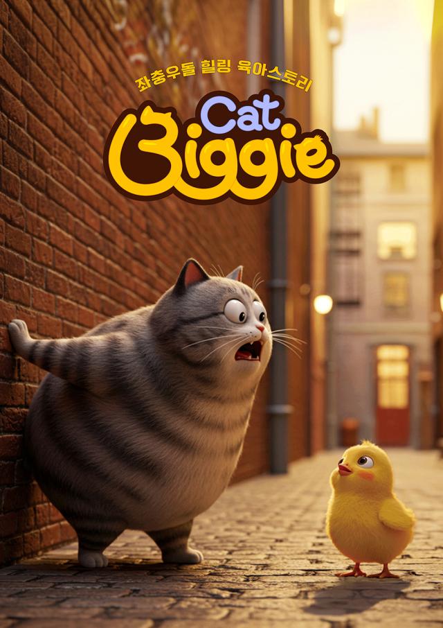 CJ ENM이 인공지능AI으로 자체 제작한 애니메이션 캣 비기Cat Biggie 사진CJ ENM