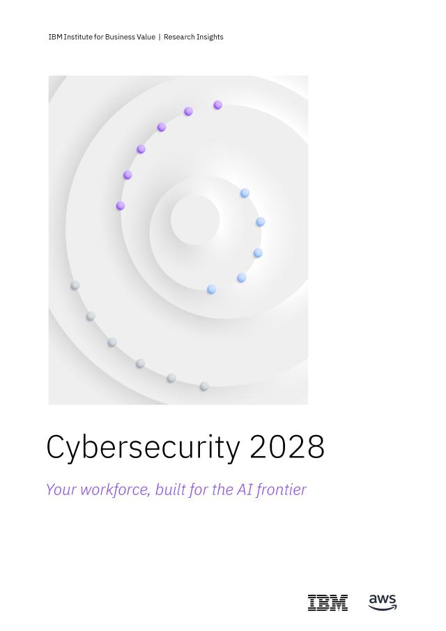 IBM 기업가치연구소에서 발표한 사이버시큐리티 2028 보고서 표지 사진IBM