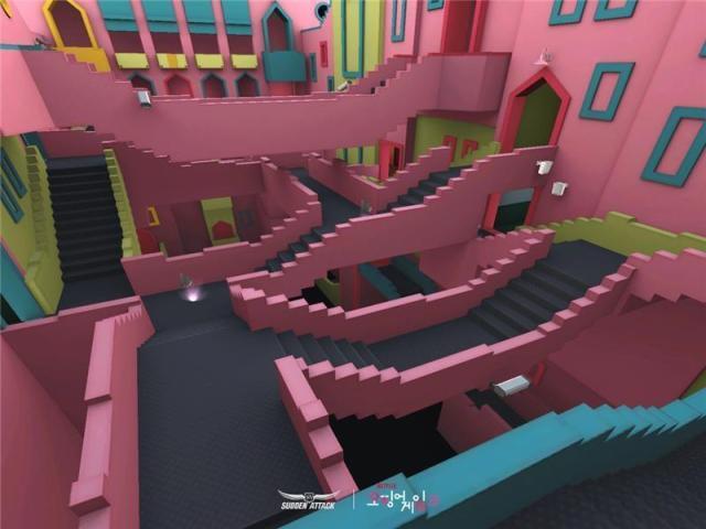 Sudden Attack’s “Maze Stairs” battle map Courtesy of Nexon