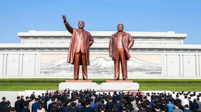김일성 김정일 동상 사진연합뉴스