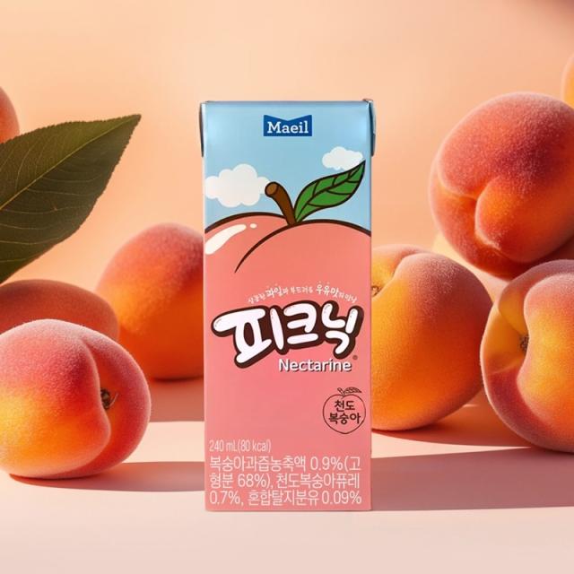 매일유업 피크닉 천도복숭아 제품컷 사진매일유업