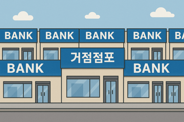 은행 거점점포 관련 참고 이미지 사진챗GPT