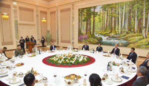 2022년 열렸던 북중우호조약 체결 기념 연회 사진연합뉴스