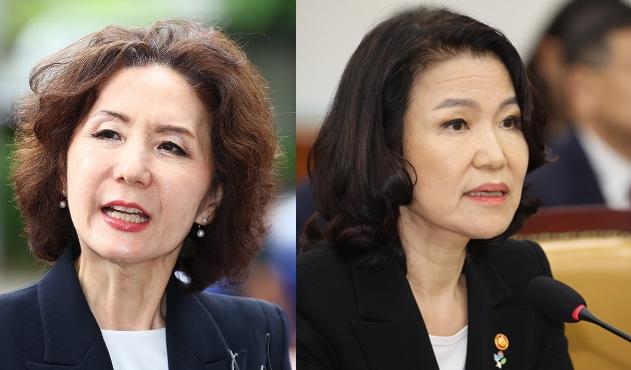좌 이진숙 교육부장관 후부자 우 이진숙 방통위원장 출처 연합뉴스