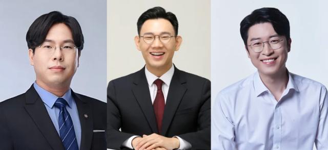 왼쪽부터 박상수 국민의힘 전 대변인 김준호 국민의힘 전 대변인 류제화 국민의힘 세종특별자치시갑 당협위원장  출처  언더73